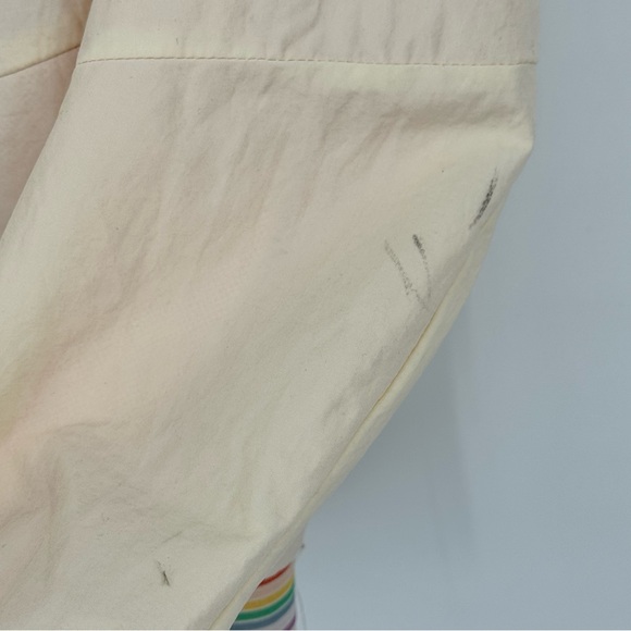 Marine Layer Antique White Rainbow Trim Gabby Windbreaker Lightweight Jacket S - Picture 5 of 8